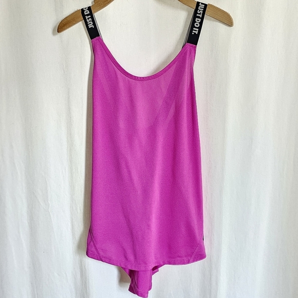 Nike Magenta Dri-Fit Mesh Running Tank Top - Picture 11 of 16